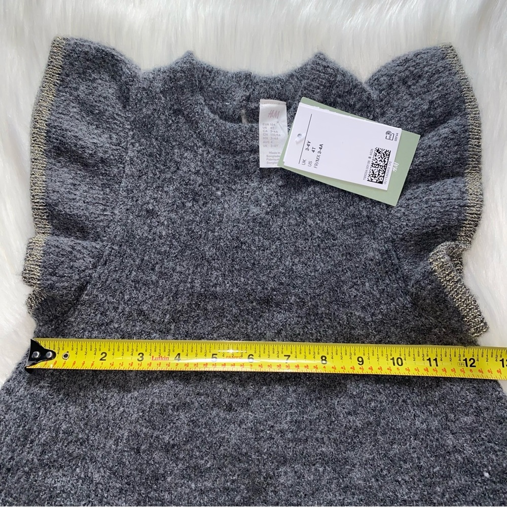 Girls knit dress sleeveless H&M New - Picture 5 of 10